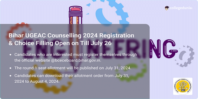 Bihar UGEAC Counselling 2024 Registration & Choice Filling Open Till July 26; Get Direct Link Here